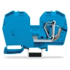 Wago 285-634 2 vezetékes átmenő sorkapocs, 35 mm², beépített véglappal, oldalsó és középső jelölés, csak DIN 35 x 15 sínek, CAGE CLAMP®, kék