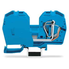 Wago 285-634 2 vezetékes átmenő sorkapocs, 35 mm², beépített véglappal, oldalsó és középső jelölés, csak DIN 35 x 15 sínek, CAGE CLAMP®, kék