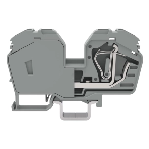 Wago 285-635 2 vezetékes átmenő sorkapocs, 35 mm², beépített véglappal, oldalsó és középső jelölés, csak DIN 35 x 15 sínek, CAGE CLAMP®, szürke