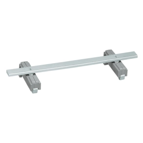Wago 790-115 tartósín 2 földelőlábbal, a rögzítősínnel párhuzamos kivitel, 125 mm hosszú, Cu 10 x 3 mm, szürke
