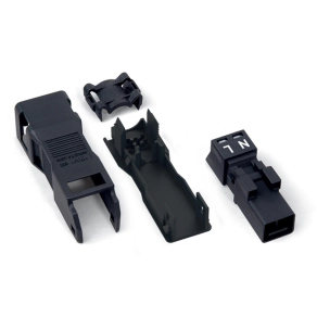Wago 890-112 WINSTA® MINI dugó tehermentesítő házzal, 2 pólusú, A kódolású, 1,5 mm², IP40, fekete