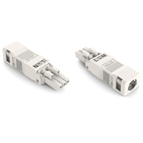 Wago 890-123 WINSTA® MINI aljzat, tehermentesítő házzal, 3 pólusú, A kódolású, 1,5 mm², fehér