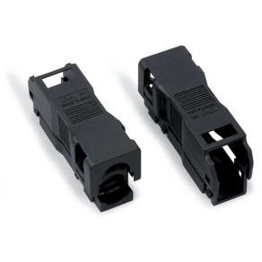 Wago 890-502 WINSTA MINI tehermentesítő ház, 2 pólusú, reteszelőkapoccsal, 1 kábelhez, 3,8–8,2 mm kábelátmérőhöz, fekete