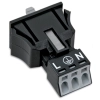Wago 890-703 WINSTA® MINI bepattintható aljzat, 3 pólusú, A kódolású, 1,5 mm², fekete