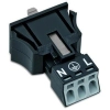Wago 890-713 WINSTA® MINI bepattintható dugó, 3 pólusú, A kódolású, 1,5 mm², fekete
