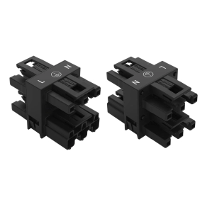 Wago 770-607 WINSTA MIDI 3 utas elosztócsatlakozó, 3 pólusú, A kódolás, 1 bemenet, 3 kimenet, 25 A, IP20, fekete