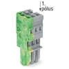 Wago 769-103/000-037 anyacsatlakozó, 3 pólusú, 4 mm², szürke, zöld-sárga