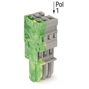   WAGO 769-103/000-037 1 vezetékes anyacsatlakozózöld-sárga, szürke