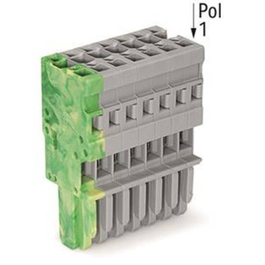   WAGO 769-108/000-037 1 vezetékes anyacsatlakozózöld-sárga, szürke