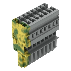 Wago 769-108/000-037 anyacsatlakozó, 8 pólusú, 4 mm², szürke, zöld-sárga