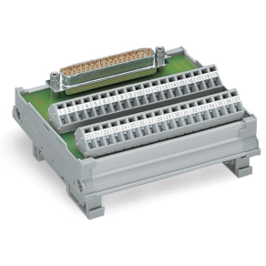 Wago 289-547 D-Sub interfészmodul, 25 pólusú apacsatlakozóval, forraszlábbal, függőleges szereléshez, kétsoros NYÁK-sorkapoccsal, 2,5 mm²