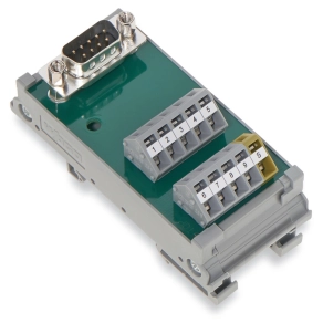 Wago 289-587 D-Sub interfészmodul, 25 pólusú apacsatlakozóval, forraszlábbal, függőleges szereléshez, kétsoros NYÁK-sorkapoccsal, árnyékolt csatlakozással, 2,5 mm²