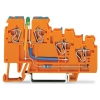 Wago 270-564/281-483 3 vezetékes érzékelő betápsorkapocs, LED (zöld), 2,5 mm², CAGE CLAMP®, narancssárga