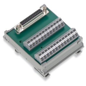 Wago 289-559 D-Sub interfészmodul, 50 pólusú anyacsatlakozóval, forraszlábbal, függőleges szereléshez, kétsoros NYÁK-sorkapoccsal, 2,5 mm²