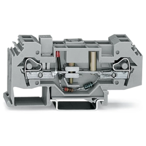 Wago 282-140 Bontható földelősorkapocs, 24 V, 6 mm², CAGE CLAMP®, szürke