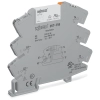 Wago 857-358 relémodul, 230 V AC/DC, 1 váltóérintkező, 6 A tartós határáram, sárga állapotjelzés, 6 mm széles, szürke