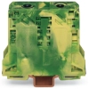 Wago 285-157 2 vezetékes nagyáramú földelősorkapocs, 50 mm², POWER CAGE CLAMP, DIN 35 × 15 sínre, oldalsó jelölőnyílások, zöld-sárga