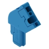 Wago 769-512/000-006 anyacsatlakozó-kezdőmodul, 1 vezetékes, döntött, CAGE CLAMP®, 4 mm², 5 mm osztás, 1 pólusú, kódolótüskékkel, beépített véglappal, kék
