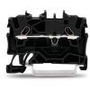 Wago 2001-1205 2 vezetékes átmenő sorkapocs, 1,5 mm², Push-in CAGE CLAMP, Ex e II, oldalsó/középső jelölés, DIN 35 × 15 és 35 × 7,5, fekete