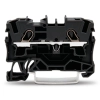 Wago 2004-1205 2 vezetékes átmenő sorkapocs, 4 mm², Push-in CAGE CLAMP, Ex e II, oldalsó/középső jelölés, DIN 35 × 15 és 35 × 7,5, fekete