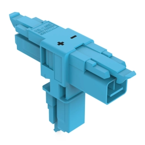 Wago 890-1620 WINSTA® MINI T-elosztócsatlakozó, 2 pólusú, I kódolás, 1 bemenet, 2 kimenet, 3 reteszelőkarral, szabadon vezetett kábelekhez, kék