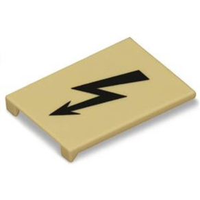   WAGO 285-420 Figyelmeztető fedélvillámjellel, fekete, sárga