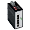 Wago 852-101 ipari Ethernet switch, 5 port, 10/100Base-TX, redundáns 9–48 V DC tápellátás, fekete