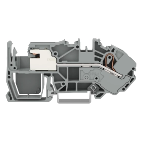 Wago 2016-7711 1 vezetékes bontható teljesítményelosztó sorkapocs, 16 mm², Push-in CAGE CLAMP, szürke
