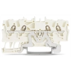 Wago 2001-1408 4 vezetékes árnyékoló sorkapocs, 1,5 mm², oldalsó és középső jelölés, DIN 35 x 15 és DIN 35 x 7,5 sínhez, Push-in CAGE CLAMP®, fehér