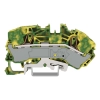 Wago 2016-7607 2 vezetékes földelő sorkapocs, 16 mm², oldalsó és középső jelöléssel, DIN 35 x 15 és 35 x 7,5 sínhez, Push-in CAGE CLAMP®, zöld-sárga