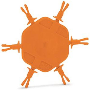   WAGO 2022-100 Kódolóláb-tartó, 6 kódoló lábbalanyacsatlakozók kódolásához, narancssárga