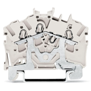 Wago 2002-6308 3 vezetékes árnyékoló sorkapocs, 2,5 mm², oldalsó és középső jelölés, DIN 35 x 15 és DIN 35 x 7,5 sínhez, Push-in CAGE CLAMP®, fehér