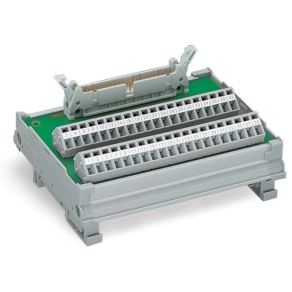 Wago 289-504 interfészmodul, DIN 41651 szerinti dugaszolható csatlakozással, 20 pólusú, kétsoros NYÁK-sorkapoccsal, 2,5 mm²