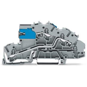 Wago 2003-7640 többemeletes installációs sorkapocs, 2,5 mm², NT/L, működtetőnyílással, Push-in CAGE CLAMP®, szürke, csúsztatható N-bontóval