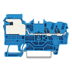 Wago 2002-7214 2 vezetékes N bontó sorkapocs, 2,5 mm², Push-in CAGE CLAMP®, kék