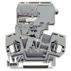 Wago 281-624 2 vezetékes bontható sorkapocs, DIN 35 x 15 és DIN 35 x 7,5 sínhez, 4 mm², CAGE CLAMP®, szürke