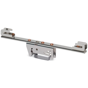 Wago 790-310 gyűjtősíntartó 10 × 3 mm rézgyűjtősínhez, kétoldalas, egyenes, DIN 35 sínhez, ezüstszínű