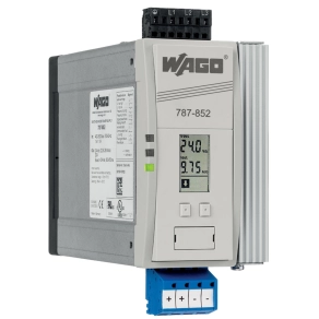 Wago 787-852 Pro kapcsolóüzemű tápegység, 3 fázisú, 24 V DC, 20 A, TopBoost és PowerBoost, LineMonitor feszültségfelügyelet, RS-232, DC OK jelzés, 2,5 mm²