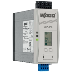 Wago 787-850 Pro kapcsolóüzemű tápegység, 3 fázisú, 24 V DC, 10 A, TopBoost és PowerBoost, LineMonitor feszültségfelügyelet, RS-232, DC OK jelzés, 2,5 mm²