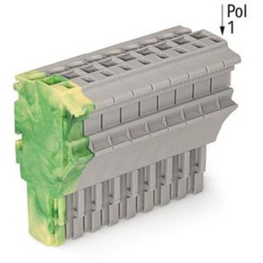   WAGO 2022-110/000-037 1 vezetékes anyacsatlakozózöld-sárga, szürke