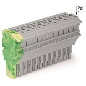   WAGO 2022-112/000-037 1 vezetékes anyacsatlakozózöld-sárga, szürke