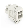 Wago 734-102/008-000 anyacsatlakozó, 2 pólusú, 1,5 mm², 3,5 mm, CAGE CLAMP, világosszürke
