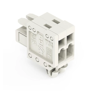 Wago 734-102/008-000 anyacsatlakozó, 2 pólusú, 1,5 mm², 3,5 mm, CAGE CLAMP, világosszürke