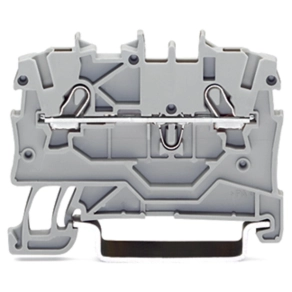 Wago 2000-1202 2 vezetékes átmenő sorkapocs, 1 mm², Push-in CAGE CLAMP®, Ex e II, oldalsó és középső jelölés, DIN 35 x 15 és 35 x 7,5 sínhez, narancssárga