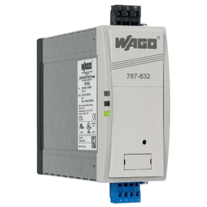 Wago 787-832 Pro kapcsolóüzemű tápegység, 1 fázisú, 24 V DC, 10 A, TopBoost és PowerBoost, DC OK kontaktus, 2,5 mm²