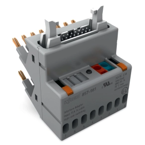 Wago 857-981 interfészadapter, 14 pólusú, pozitív logikájú bemenettel