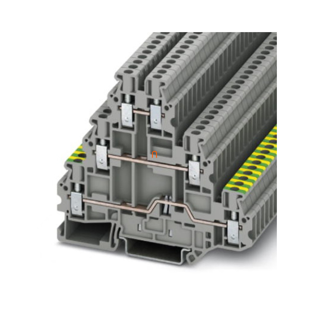 Földelő sorozatkapocs UT 2,5-PE/L/L, Phoenix Contact, 3214301