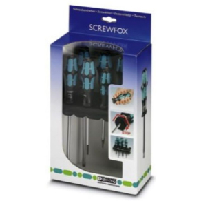   Csavarhúzó készlet kereszthornyos 6 részes, rack-ke, Phoenix Contact,  1212541