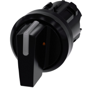   Siemens 3SU1002-2BL10-0AA0 világító kapcsoló fej, 3 állású, fekete Sirius