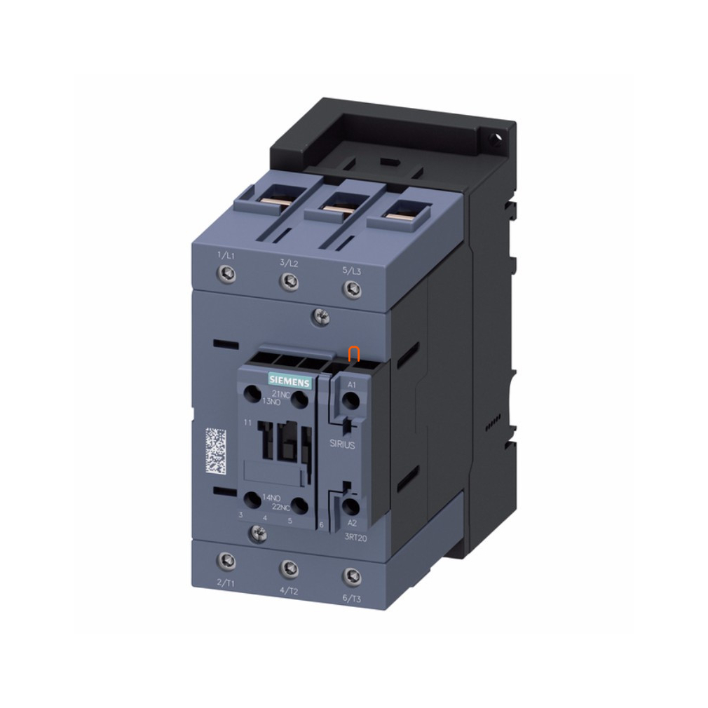 Siemens 3RT2046-1AP00 mágneskapcsoló, 45kW/90A, 230VAC, 1NO+1NC, S3, csavaros